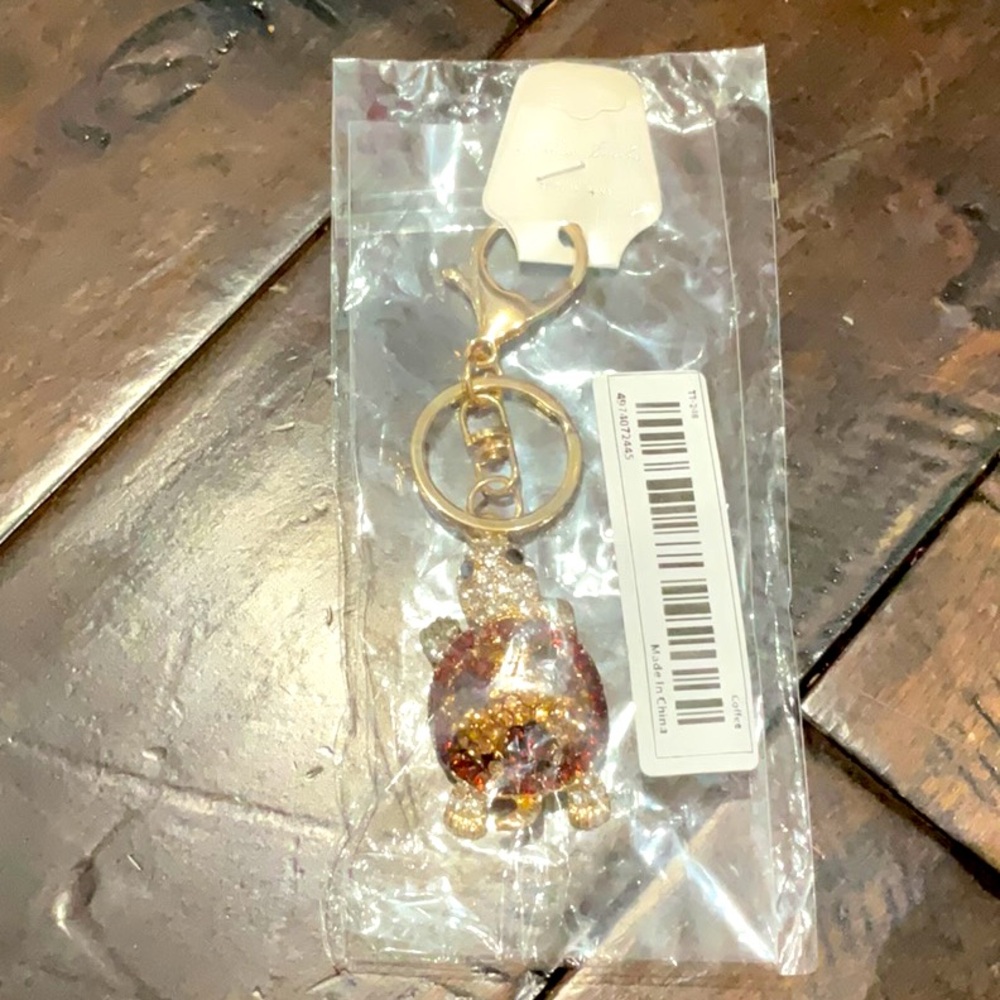 Bling Rhinestone turtle Keychain/ Purse Charm